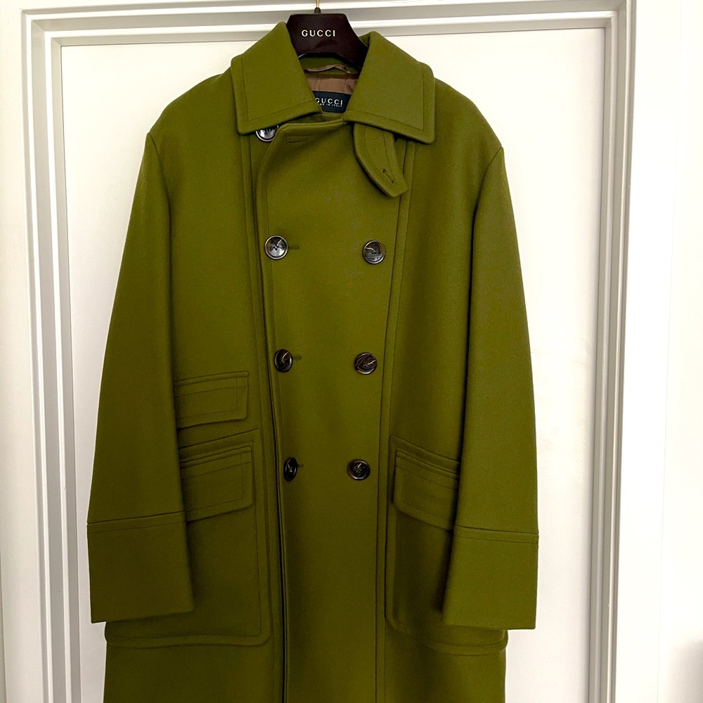 Wool coat with Gucci